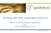 GML Dev Days, July 2002 Working with GML Application Schemas Milan Trnini}, Galdos Systems, Inc. mtrninic@galdosinc.com.