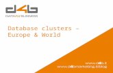 Database clusters – Europe & World. Europe & World database 01/09/2012 D4B © World wide share.