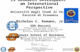 Nicholas C. Romano, Jr. IS Research an International Perspective 21 Maggio 2010 Università degli Studi di Verona IS Research Development an International.