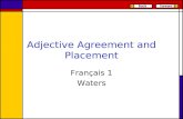 Adjective Agreement and Placement Français 1 Waters.