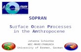 SOPRAN Surface Ocean Processes in the Anthropocene Johanna Schietke WDC-MARE/PANGAEA University of Bremen, Germany.