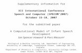 Supplementary information for XII International Conference Speech and Computer (SPECOM'2007) October 15-18, 2007 for the submitted paper A Computational.