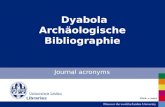 Dyabola Archäologische Bibliographie Journal acronyms Click = next Libraries.