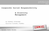 Corporate Social Responsibility & Diversity Management by Andreas Schneider Austrian Economic Chamber StabsabteilungWirtschaftspolitik.
