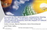 Simulating the atmospheric composition during the last decades: Evaluation with long-term observational datasets and the impact of natural climate variability.