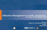 THE WORLD BANK World Bank Group Multilateral Investment Guarantee Agency Effective Management of SME Taxpayers: The Role of Risk Based Audit Rajul Awasthi.
