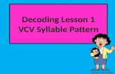 Decoding Lesson 1 VCV Syllable Pattern Copyright © 2013 Kelly Mott.
