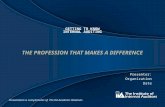 GETTING TO KNOW INTERNAL AUDITING THE PROFESSION THAT MAKES A DIFFERENCE Presenter: Organization Date Presentation is complements of The IIA Academic Relations.