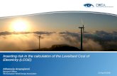 Inserting risk in the calculation of the Levelised Cost of Electricity (LCOE) Athanasia Arapogianni Research Officer The European Wind Energy Association.