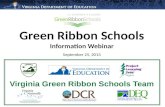 Green Ribbon Schools Information Webinar September 25, 2013 Virginia Green Ribbon Schools Team.