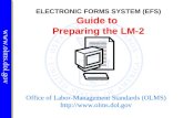 Www.olms.dol.gov ELECTRONIC FORMS SYSTEM (EFS) Guide to Preparing the LM-2 Office of Labor-Management Standards (OLMS) .