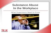 Substance Abuse In the Workplace What Supervisors Need to Know.
