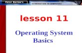Lesson 11 Operating System Basics. This lesson includes the following sections: The User Interface Running Programs Managing Files Managing Hardware Utility.