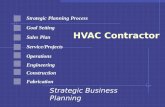 HVAC Contractor Strategic Business Planning Strategic Planning Process Goal Setting Sales Plan Service/Projects Construction Fabrication Operations Engineering.