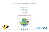 APEX - Airborne Prism EXperiment Walter Debruyn Vito/TAP Boeretang 200 B-2400 Mol walter.debruyn@vito.be .