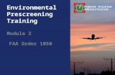 Federal Aviation Administration Environmental Prescreening Training Module 2 FAA Order 1050.