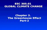 ESC 305.01 GLOBAL CLIMATE CHANGE Chapter 3. The Greenhouse Effect Part-2.