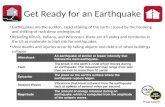 Get Ready for an Earthquake Earthquakes are the sudden, rapid shaking of the earth caused by the breaking and shifting of rock deep underground Including.