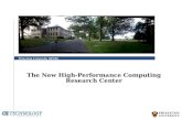 Princeton University HPCRC The New High-Performance Computing Research Center.