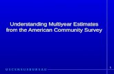 1 Understanding Multiyear Estimates from the American Community Survey.