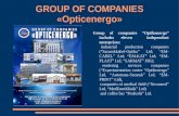 GROUP OF COMPANIES «Opticenergo» Group of companies Optikenergo includes eleven independent enterprises: industrial production companies (Saranskkabel-Optika.