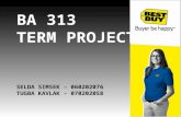 BA 313 TERM PROJECT SELDA SIMSEK - 060202076 TUGBA KAVLAK - 070202058.