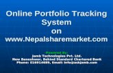 Online Portfolio Tracking System on  Powered By: Jamb Technologies Pvt. Ltd. New Baneshwor, Behind Standard Chartered Bank Phone: