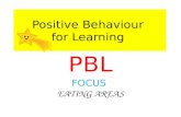 Positive Behaviour for Learning PBL FOCUS EATING AREAS.