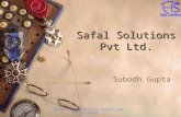 Systems Automation in Finance and Livelihood Safal Solutions Pvt Ltd. Subodh Gupta.