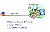 MEDICAL ETHICS, LAW, AND COMPLIANCE Chapter 2. 2 Medical Ethics, Law, and Compliance Learning Objectives Define medical ethics, bioethics, and etiquette.