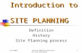 9/3/2004 /Apinya/KMUTTarc354intro to site planning1 Introduction to SITE PLANNING Definition History Site Planning process.