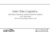 Inter Site Logistics Moving Inventory easily between plants Jim Simunek Jim.simunek@cistech.net.
