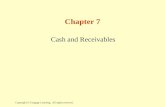 Copyright © Cengage Learning. All rights reserved. Chapter 7 Cash and Receivables.