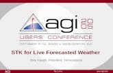 Pg 1 of xx AGI  STK for Live Forecasted Weather Tony Faulds, President, Trinnovations.