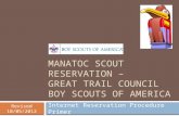 MANATOC SCOUT RESERVATION – GREAT TRAIL COUNCIL BOY SCOUTS OF AMERICA Internet Reservation Procedure Primer Revised 10/05/2012.