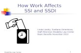 1 Disability Law Center WORK INCENTIVES IN SSA PROGRAMS How Work Affects SSI and SSDI Linda Landry, Svetlana Uimenkova, Staff Attorneys Disability Law.