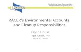 RACERs Environmental Accounts and Cleanup Responsibilities Open House Ypsilanti, MI (June 20, 2012) 1.