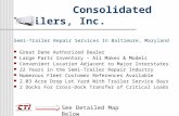 Consolidated Trailers, Inc. Semi-Trailer Repair Services In Baltimore, Maryland Great Dane Authorized Dealer Large Parts Inventory – All Makes & Models.