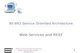 95-843 Service Oriented Architecture 1 Master of Information System Management 95-843 Service Oriented Architecture Web Services and REST.