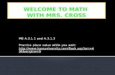 M6 A.3.1.1 and A.3.1.3 Practice place value while you wait:  e=9.