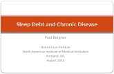 Paul Bergner Nature Cure Institute North American Institute of Medical Herbalism Portland, OR, August 2013 Sleep Debt and Chronic Disease.