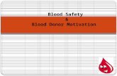 Blood Safety & Blood Donor Motivation. BLOOD Facts Blood flows everywhere through out the human body. One cannot live without it. The heart pumps blood.