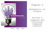 Chapter 3 Mathematics of Finance Section 2 Compound and Continuous Compound Interest.