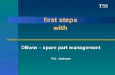 TSS first steps with DBwin – spare part management TSS - Software.