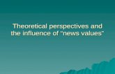 Theoretical perspectives and the influence of news values.