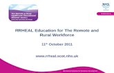 Educational Solutions for Workforce Development Multidisciplinary RRHEAL Education for The Remote and Rural Workforce 11 th October 2011 .