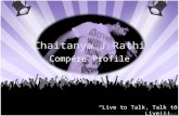 Live to Talk, Talk to Live!!! Chaitanya J Rathi Compére Profile.