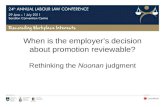 When is the employers decision about promotion reviewable? Rethinking the Noonan judgment.