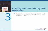 OH 3-1 Finding and Recruiting New Employees Human Resources Management and Supervision 3 OH 3-1.
