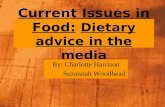 Current Issues in Food: Dietary advice in the media By: Charlotte Harrison Suzannah Woodhead.